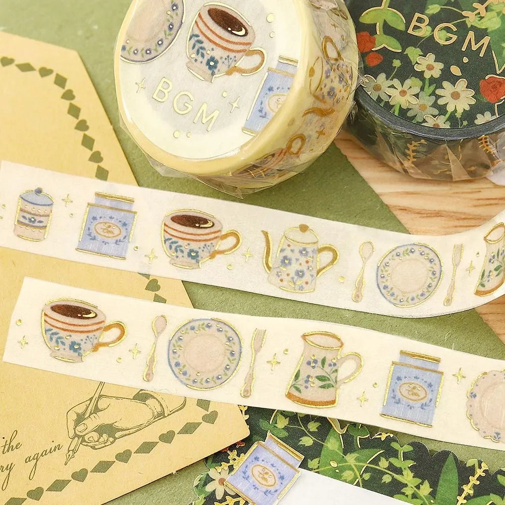 BGM Foil Washi Tape - Life Series - Afternoon Tea Set