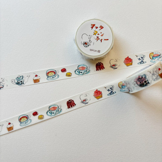 Spica Garden Washi Tape - muu-chan Series - Afternoon Tea