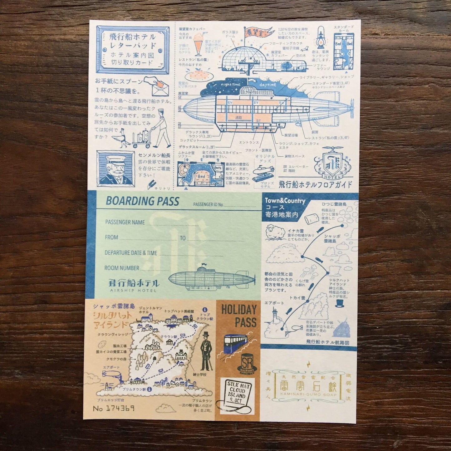 Kyupodo Letter Pad - Airship Hotel