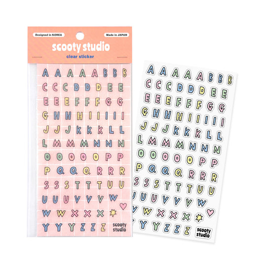 Frontier - Scooty Studio Sticker Sheet - Alphabet