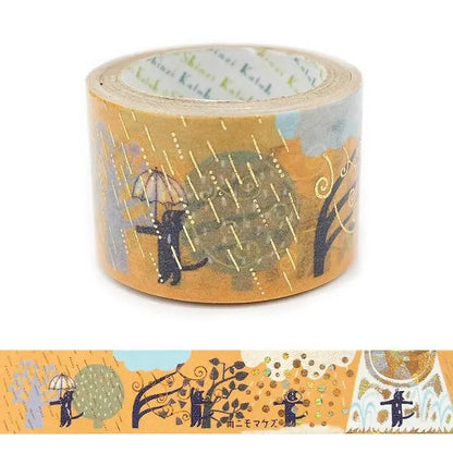 Shinzi Katoh Foil Washi Tape - Kenji Miyazawa Magic Lantern Theater Series - Ame Nimo Makezu 2