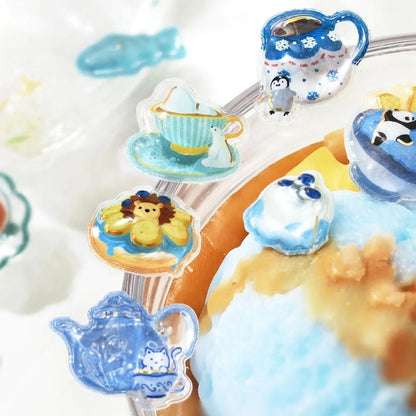 BGM Kyururun 3D Sticker Sheet - Afternoon Tea Party - A Moment to Relax