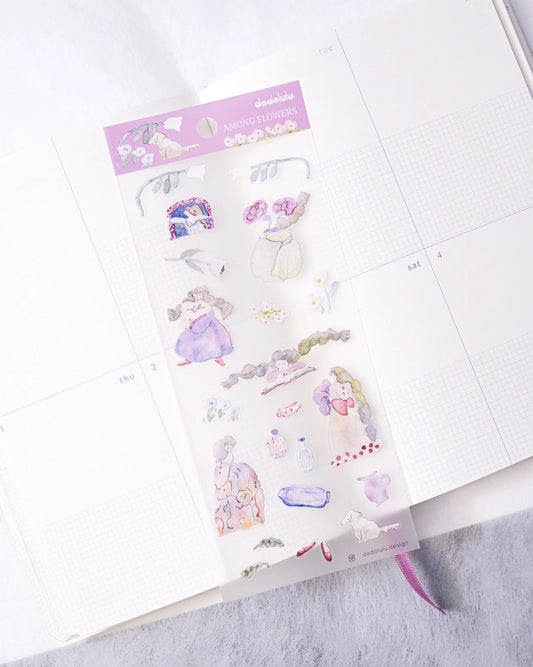 dodolulu - Matte Sticker Sheet - Among Flowers