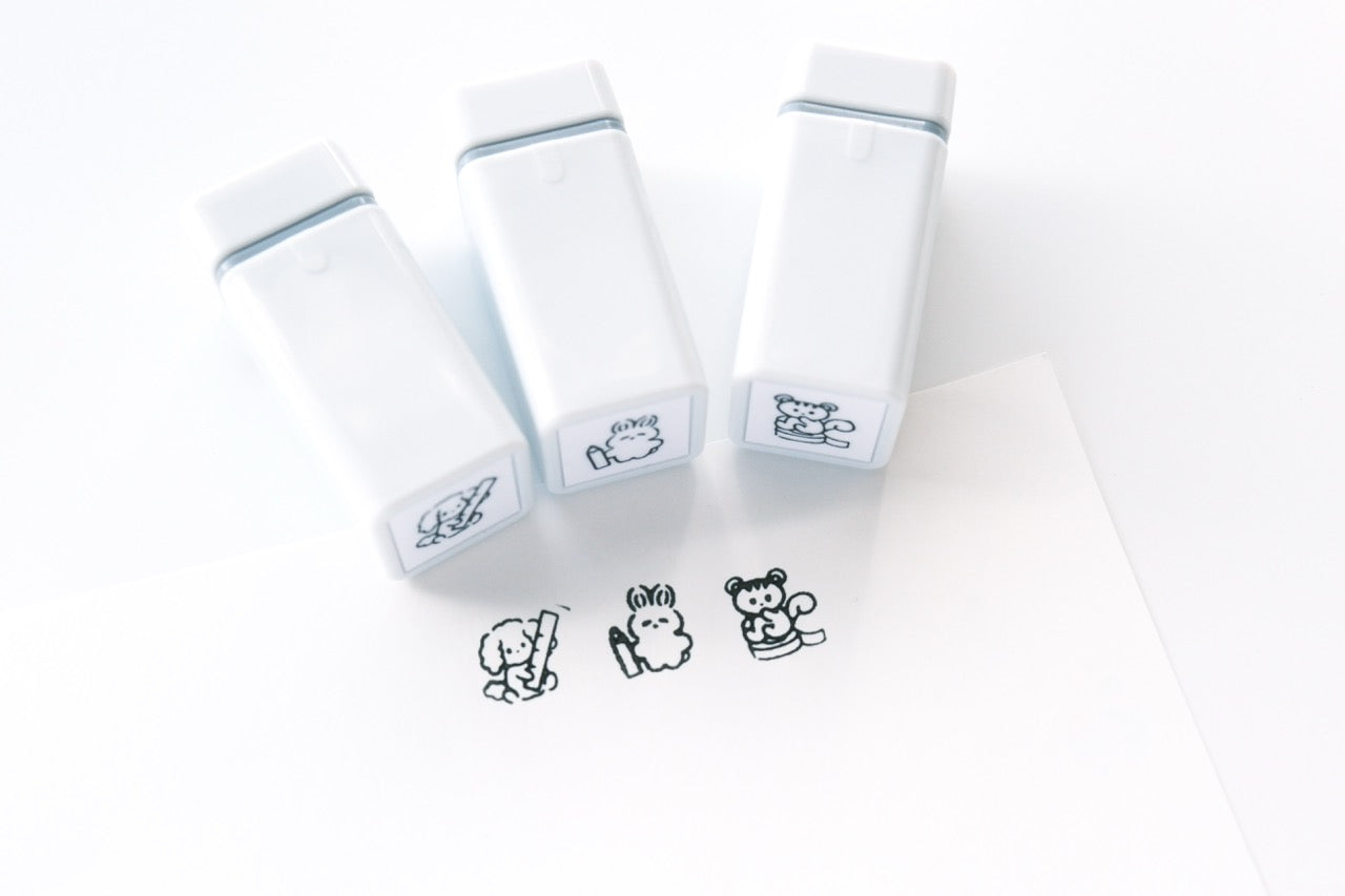 Sanby Pre-Inked Mini Stamp Set - Animals