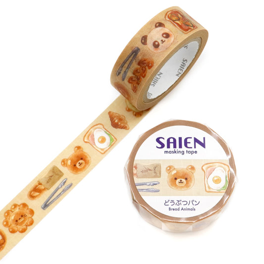 Saien Washi Tape - Bread Animals