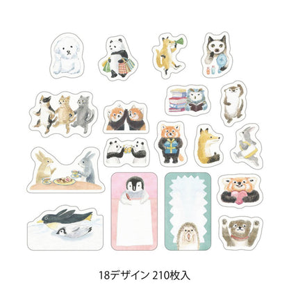 Midori Yuru Log Roll Sticker -  Animal Pleasure