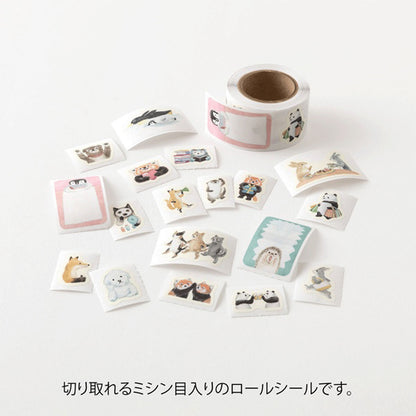 Midori Yuru Log Roll Sticker -  Animal Pleasure