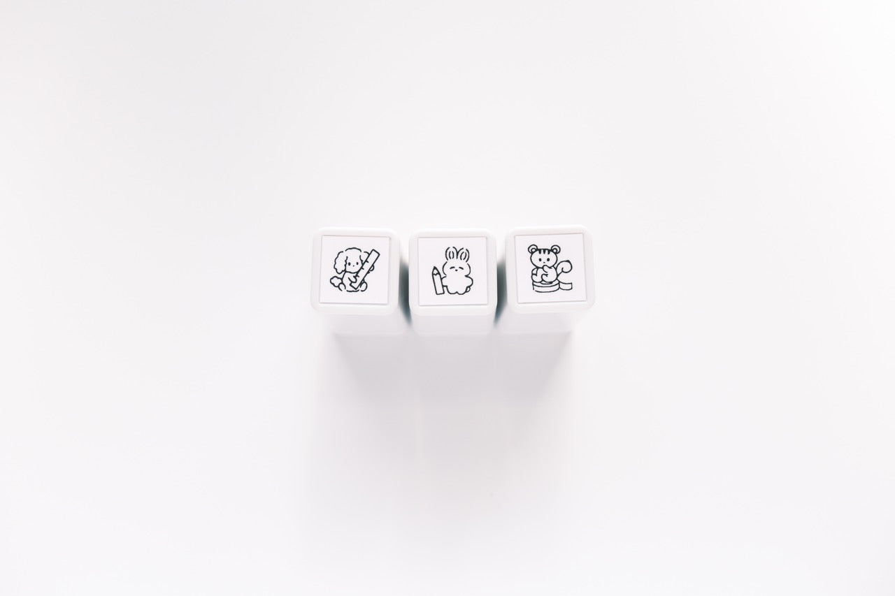 Sanby Pre-Inked Mini Stamp Set - Animals