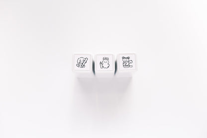 Sanby Pre-Inked Mini Stamp Set - Animals