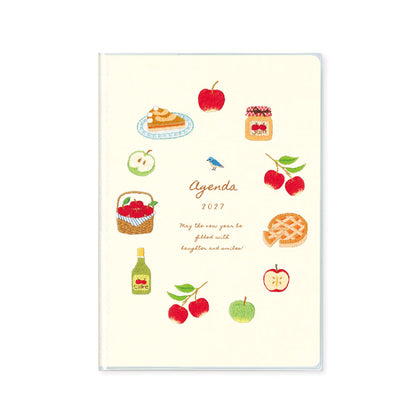 RYU-RYU x Yoko Fujiki - 2027 Planner Set - Embroidered Cover Design - Apple Pie