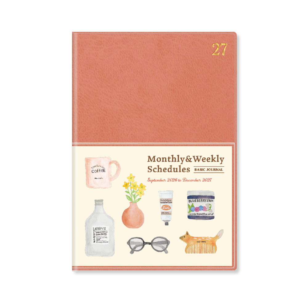 RYU-RYU 2027 B6 Monthly & Weekly Planner - Ash Pink