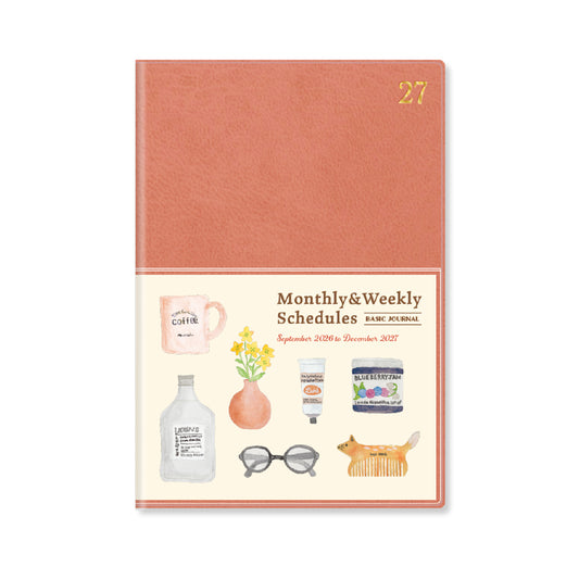 RYU-RYU 2027 B6 Monthly & Weekly Planner - Ash Pink