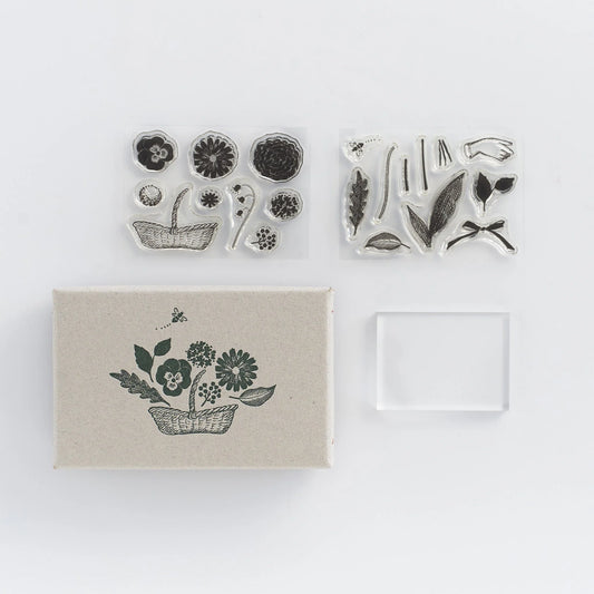 Mizushima x ATELIER.encle d'encle JIZAI Clear Stamp Set - Flower