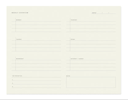 Ramona & Ruth - Weekly Overview Notepad