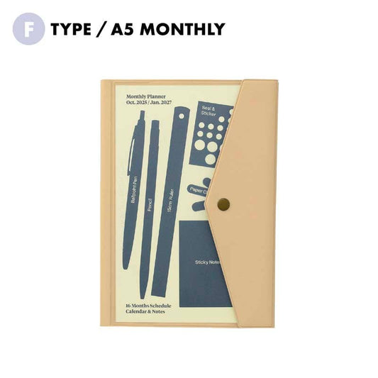 Hightide 2026 Fügen Monthly Planner - A5