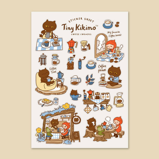 Tiny Kikimo - Sticker Sheet - Coffee Corners