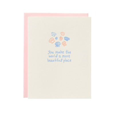 Shorthand Press - Letterpress Greeting Card - World More Beautiful