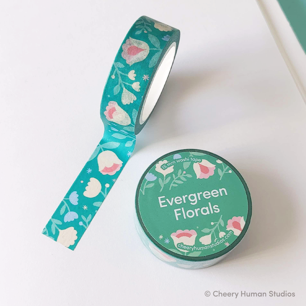 Cheery Human Studios - Evergreen Florals Washi Tape