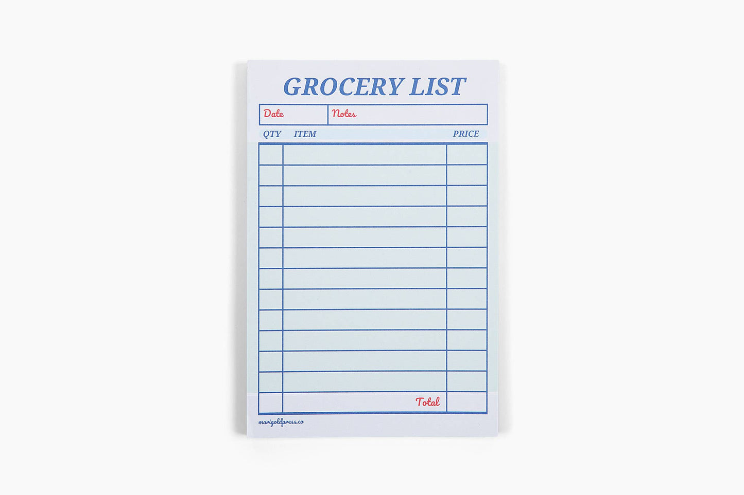 Marigold Press - Guest Check Grocery List Notepad