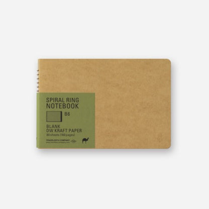 TRC Spiral Ring Notebook - B6, Blank DW Kraft Paper