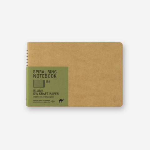 TRC Spiral Ring Notebook - B6, Blank DW Kraft Paper