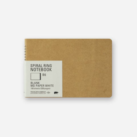 TRC Spiral Ring Notebook - B6, Blank MD Paper White