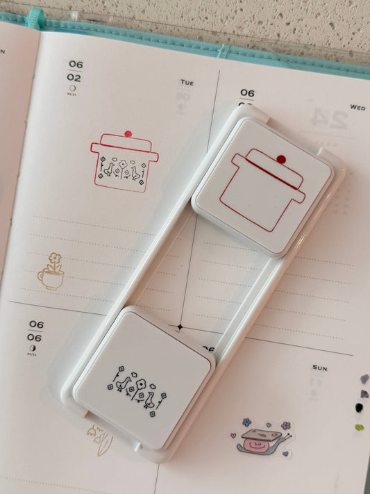 dana ate oatmeal! - Slow Cooker Slide Stamp