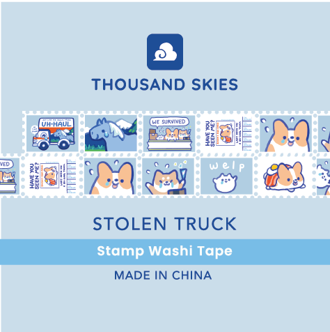 Thousand Skies - Stamp Washi Tape - Stolen Truck