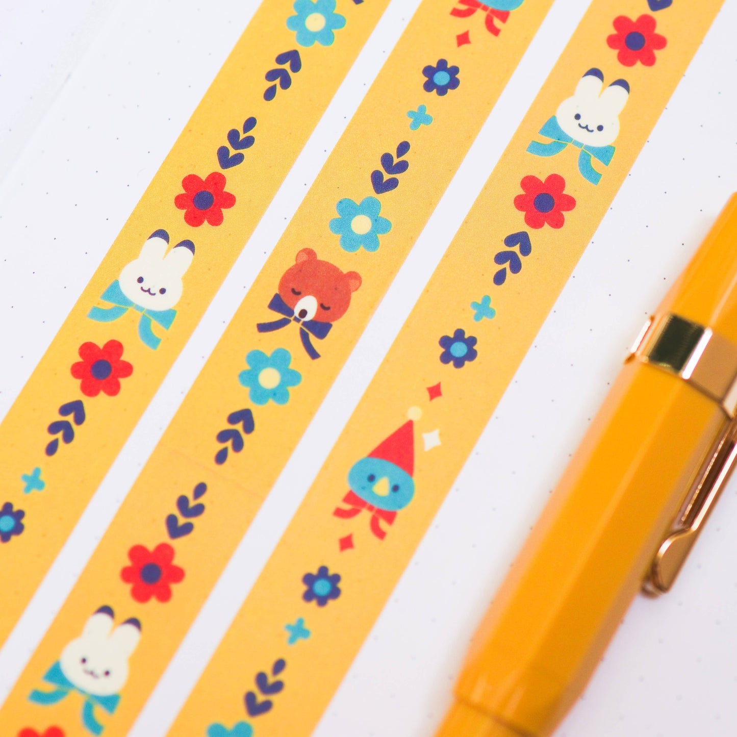 Thousand Skies - Washi Tape - Bear, Rabbit, and Blue Bird