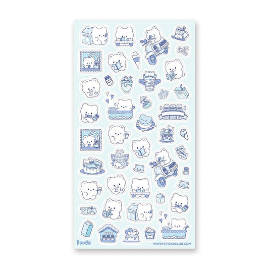 STICKII - Sticker Sheet - Sweet Cafe Bears