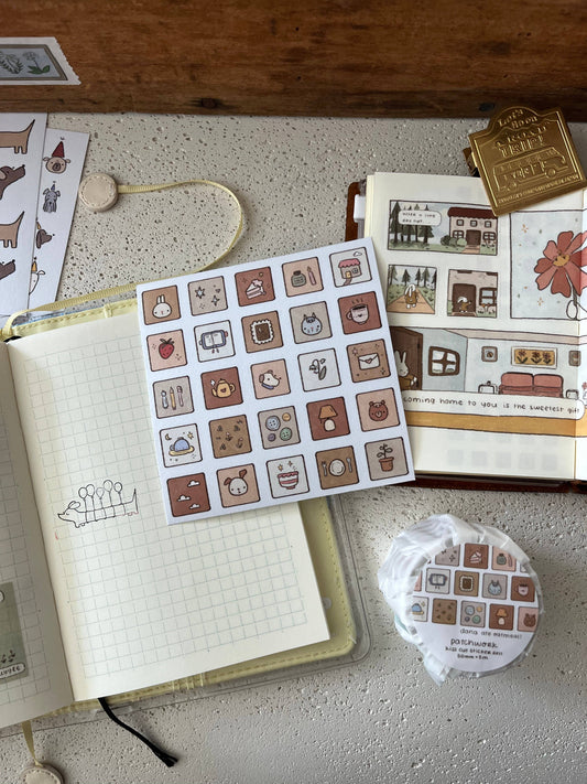 dana ate oatmeal! - Patchwork Sticker Sheet