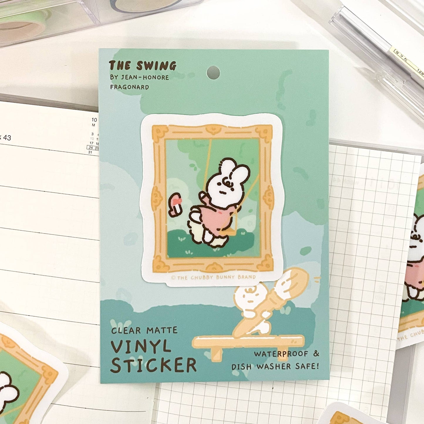 The Chubby Bunny Brand - The Swing Vinyl Sticker