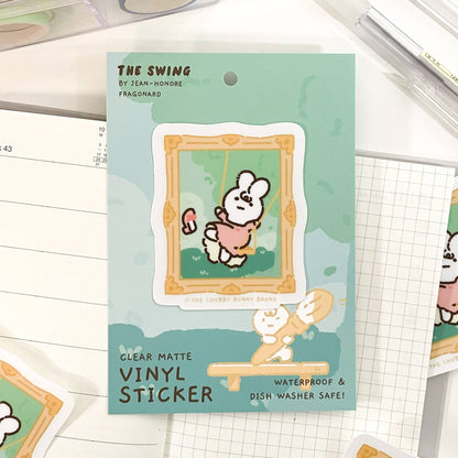 The Chubby Bunny Brand - The Swing Vinyl Sticker