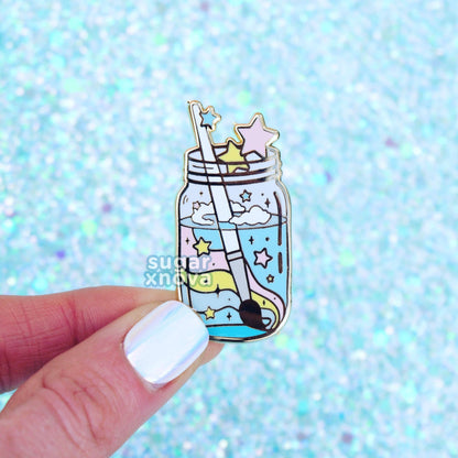 Sugarnova - Mason Jar Enamel Pin - Magical Watercolor Paint