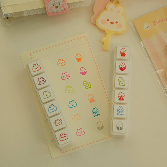 2jingis2jing - Bunny Button Stamp: Bunny Marks