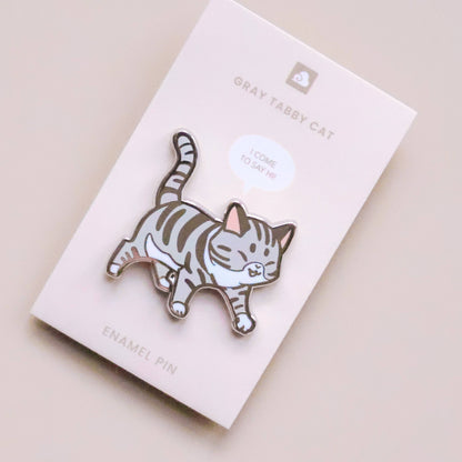 Thousand Skies - Enamel Pin - Gray Tabby Cat