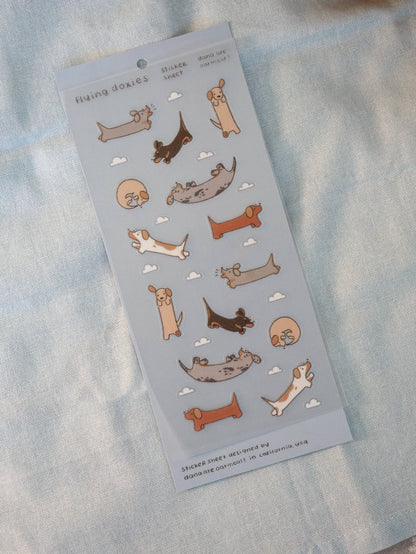 dana ate oatmeal! - Flying Doxies PET Sticker Sheet
