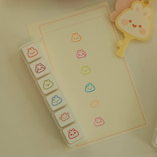 2jingis2jing - Bunny Button Stamp: Bunny Emojis