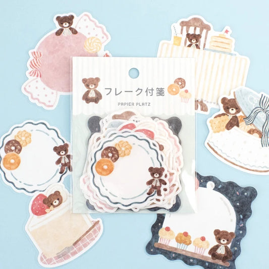 Papier Platz x Nakauchi Waka - Flake Sticky Notes - Bear and Sweets