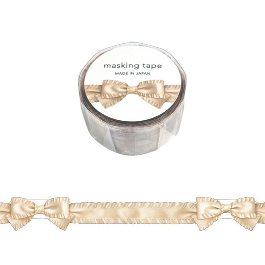 Mind Wave Ribbon Washi Tape - Beige Satin