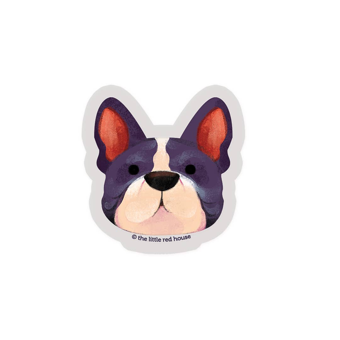 The Little Red House - French Bulldog Clear Sticker