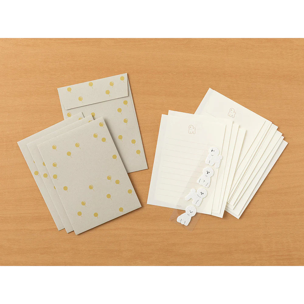 MD Letter Set with Stickers - Bichon Frise