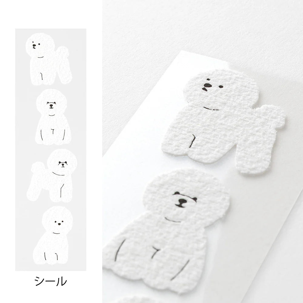 MD Letter Set with Stickers - Bichon Frise