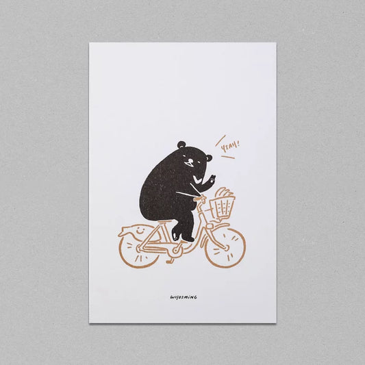 WHOSMiNG Postcard - Taiwan Series - Biking Bear