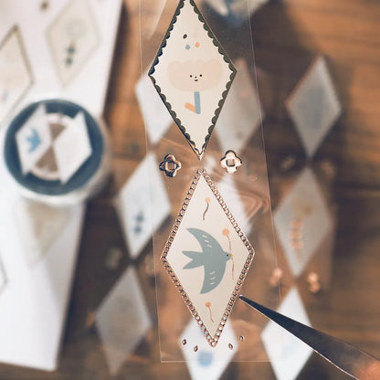 Yohand Studio Silver Foil PET Tape - Bird and Flower