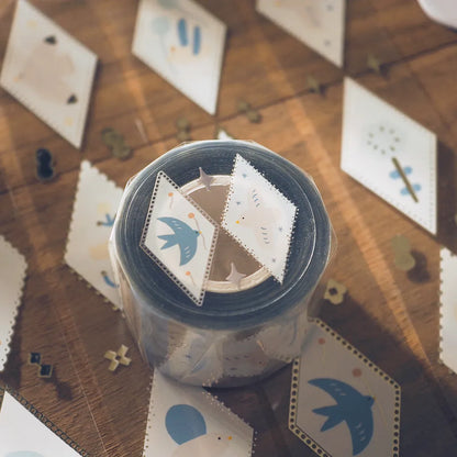Yohand Studio Silver Foil PET Tape - Bird and Flower