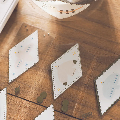 Yohand Studio Silver Foil PET Tape - Bird and Flower