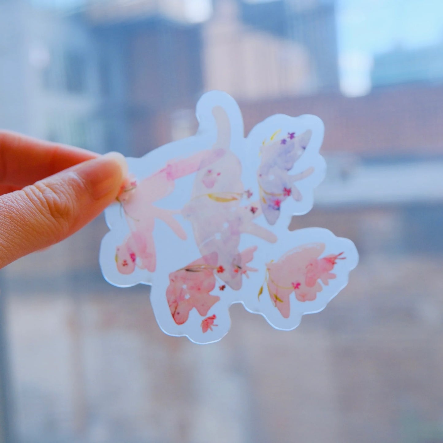 mikan manta - Transparent Sticker - Birdies Flying
