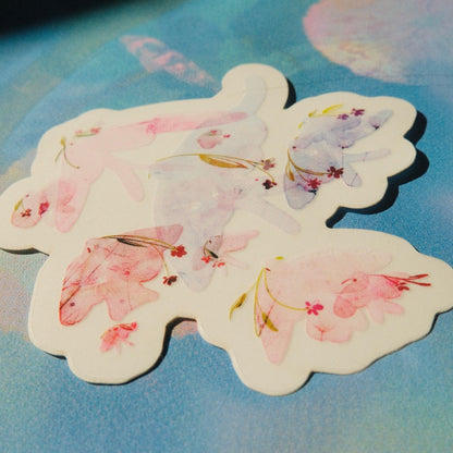 mikan manta - Transparent Sticker - Birdies Flying