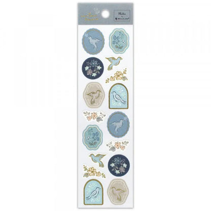 NB Gold Foil Sticker Sheet - Utatane Series - Bird's Voice